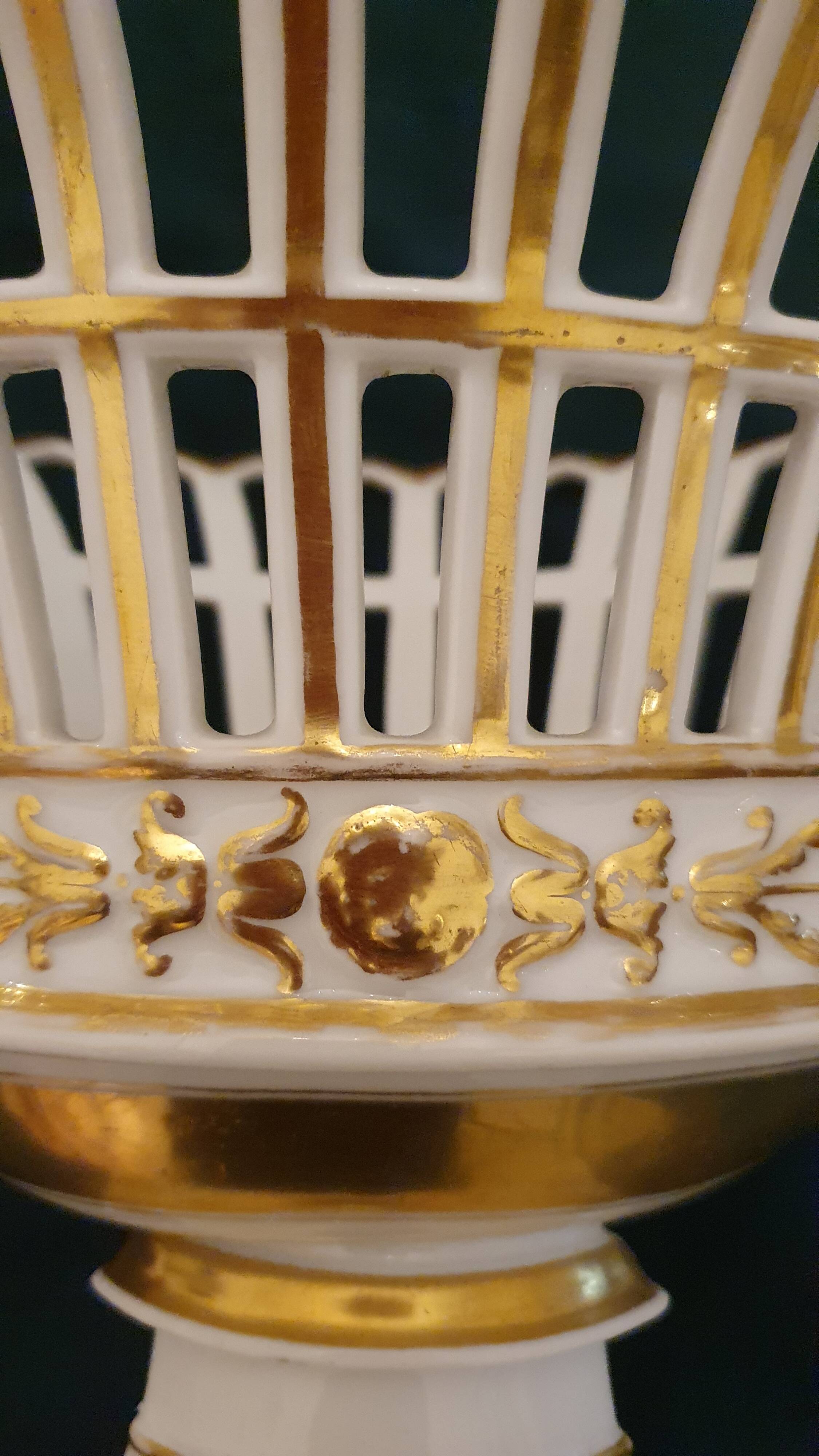 Large footed bowl in 19th century Empire style