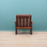 Leather armchair, Danish design, 1960s, manufactured by Genega Møbler