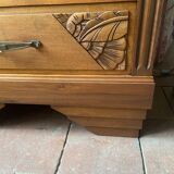Commode semainier old era Art Deco in Walnut renovated
