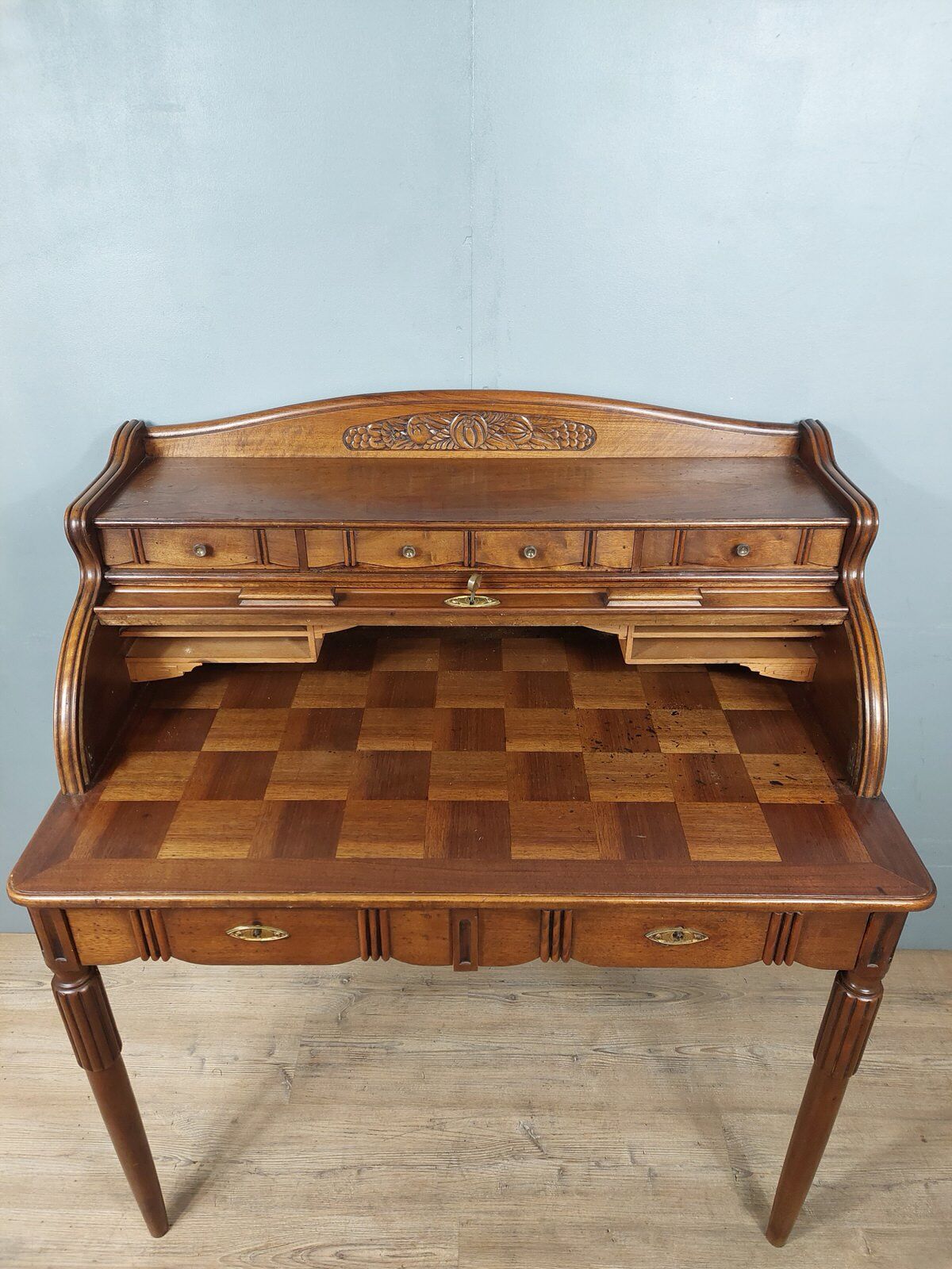 Art deco cylinder lady desk