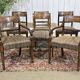 Série de 4 chaises + 2 fauteuils anglais en acajou fin XIXème