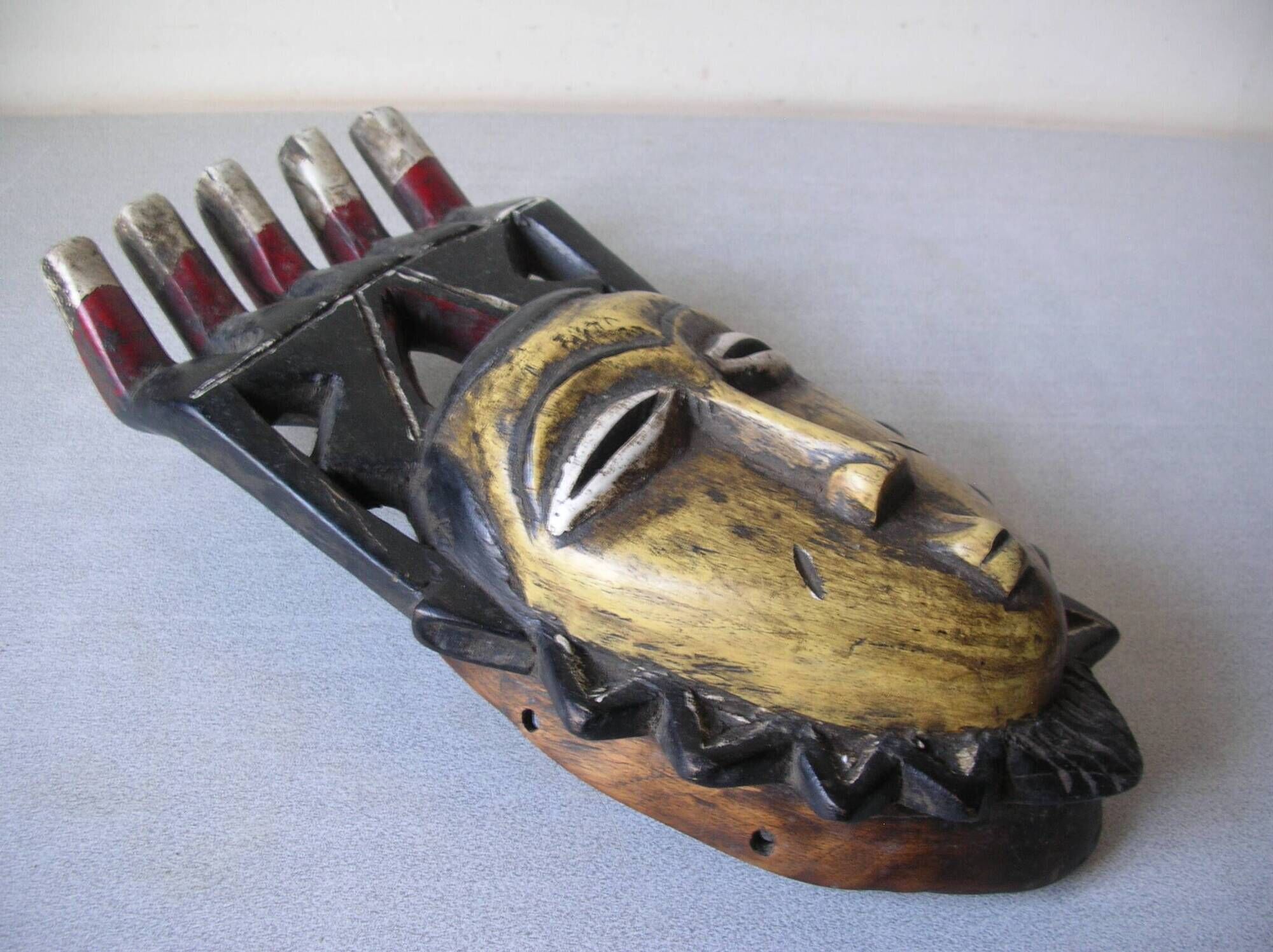 Antique African Yaouré Kokole Kwain mask Ivory Coast Ethnic art collection