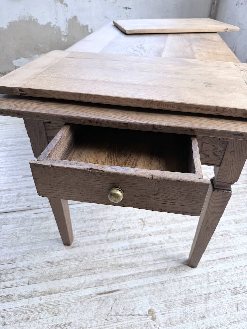 Solid oak farmhouse table with extensions (190-280cm) 1950