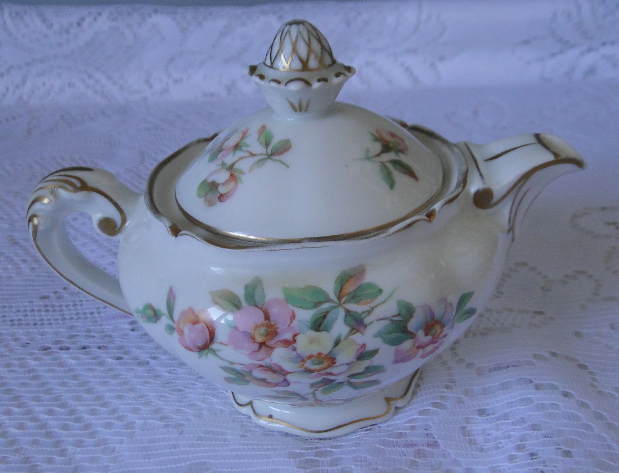 Theière or Porcelain coffee maker Former Royal factory Limoges model Eglantine