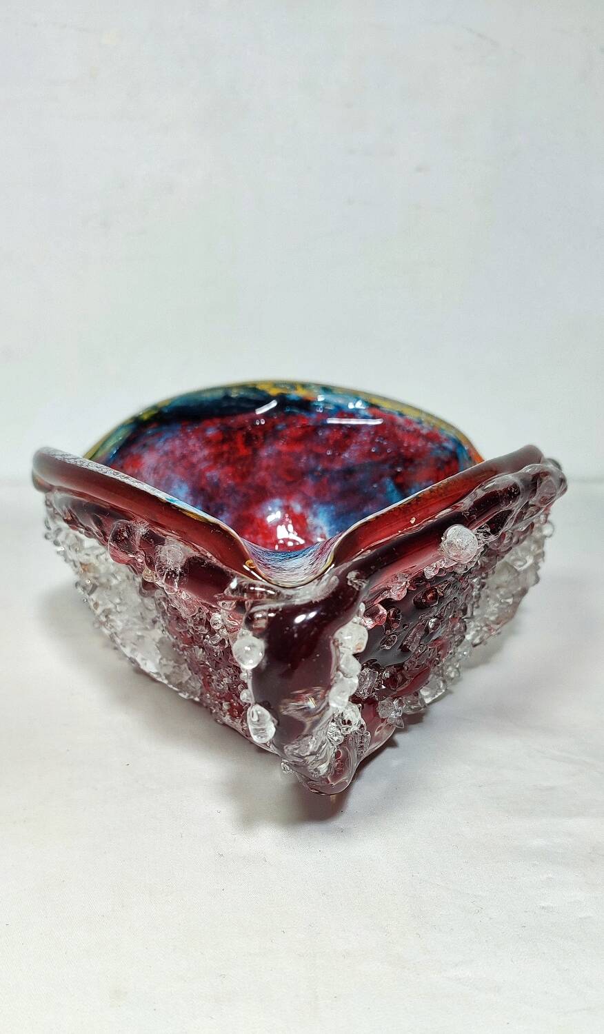 Cenicero de cristal de Murano. Italia, 1980s