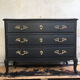 Black restyled vintage chest of drawers