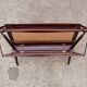 Folding magazine holder wood and caning by Cesare Lacca, made in Italy