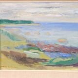 Anders A. Jonsson, Swedish Modern Landscape , 1950s, Oil on Panel, Framed