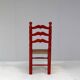 Ensemble de chaises rouges en jonc italien