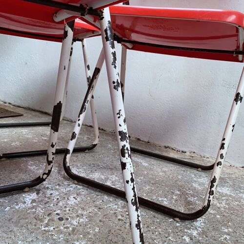 4 chaises pliantes suédoise vintage