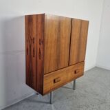 Scandinavian rosewood and chrome sideboard, 60s