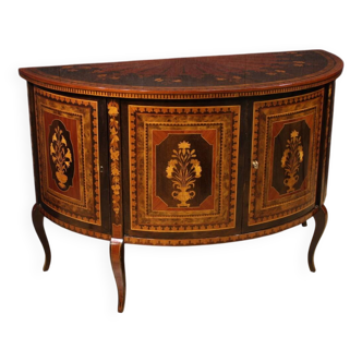 20th Century Inlaid Half Moon Sideboard