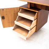 Bureau vintage, conçu par M. Puchała, Pologne, années 1960. Après rénovation.