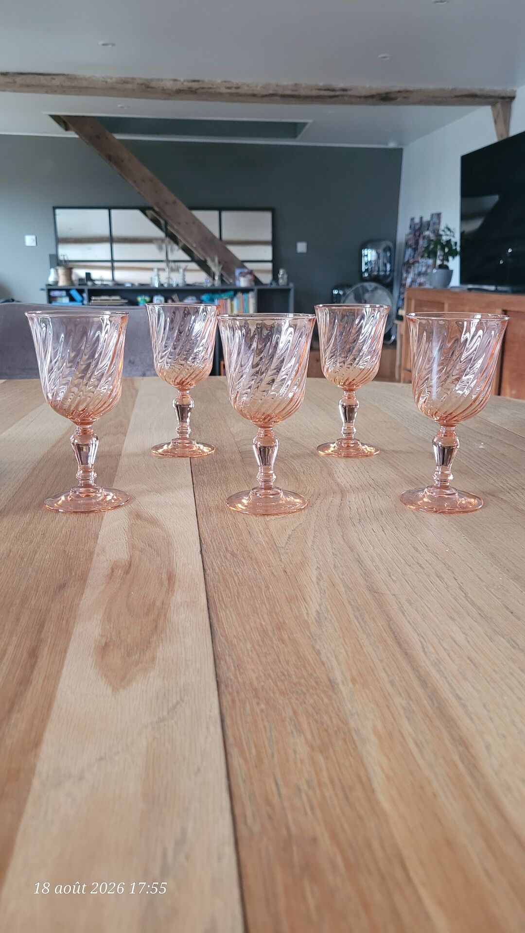 5 verres à pied Rosaline