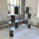 Roche Bobois stone and glass sculpture shelf 1970s