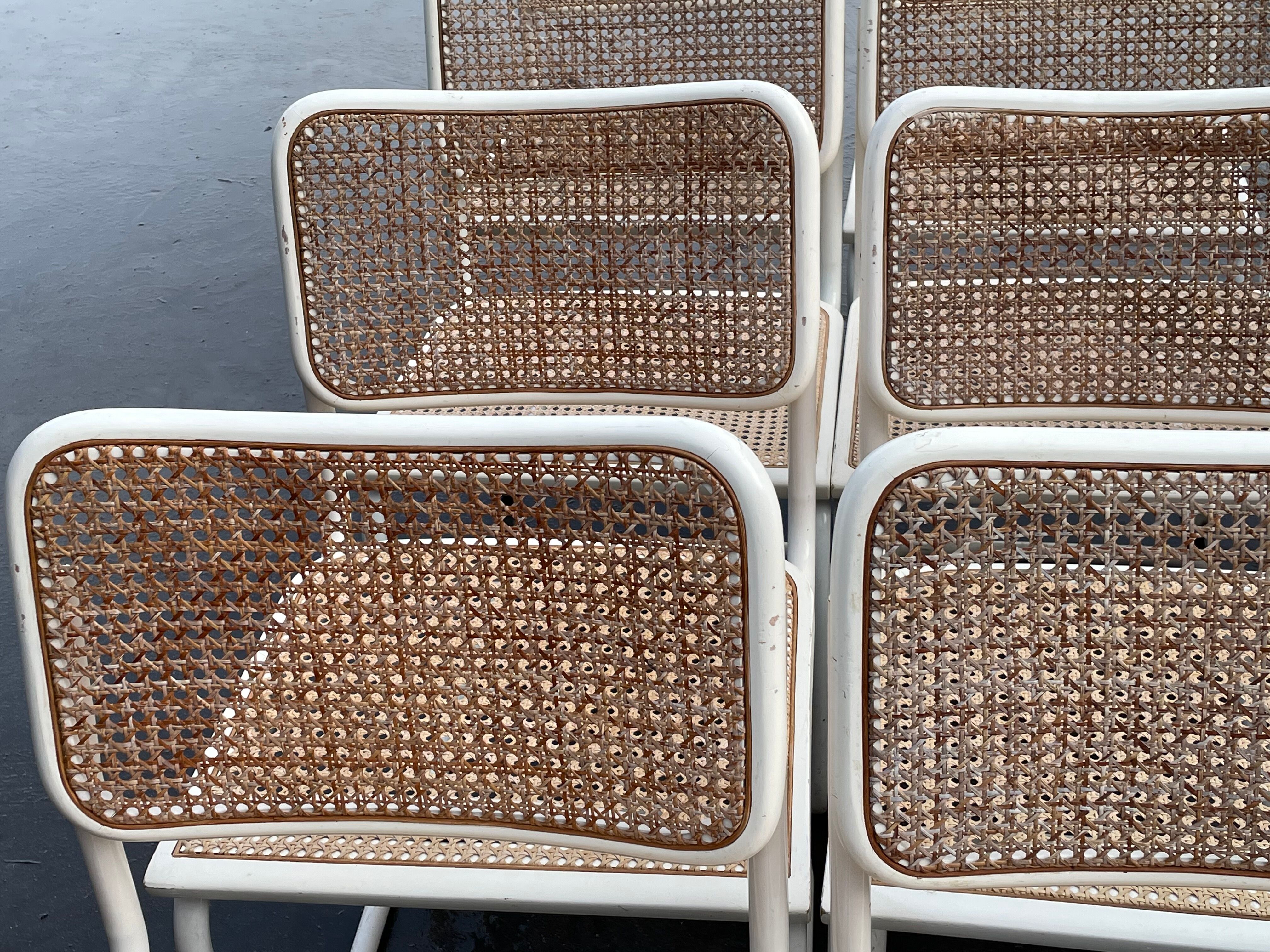 Set of 4 Cesca Model chairs by Marcel Breuer