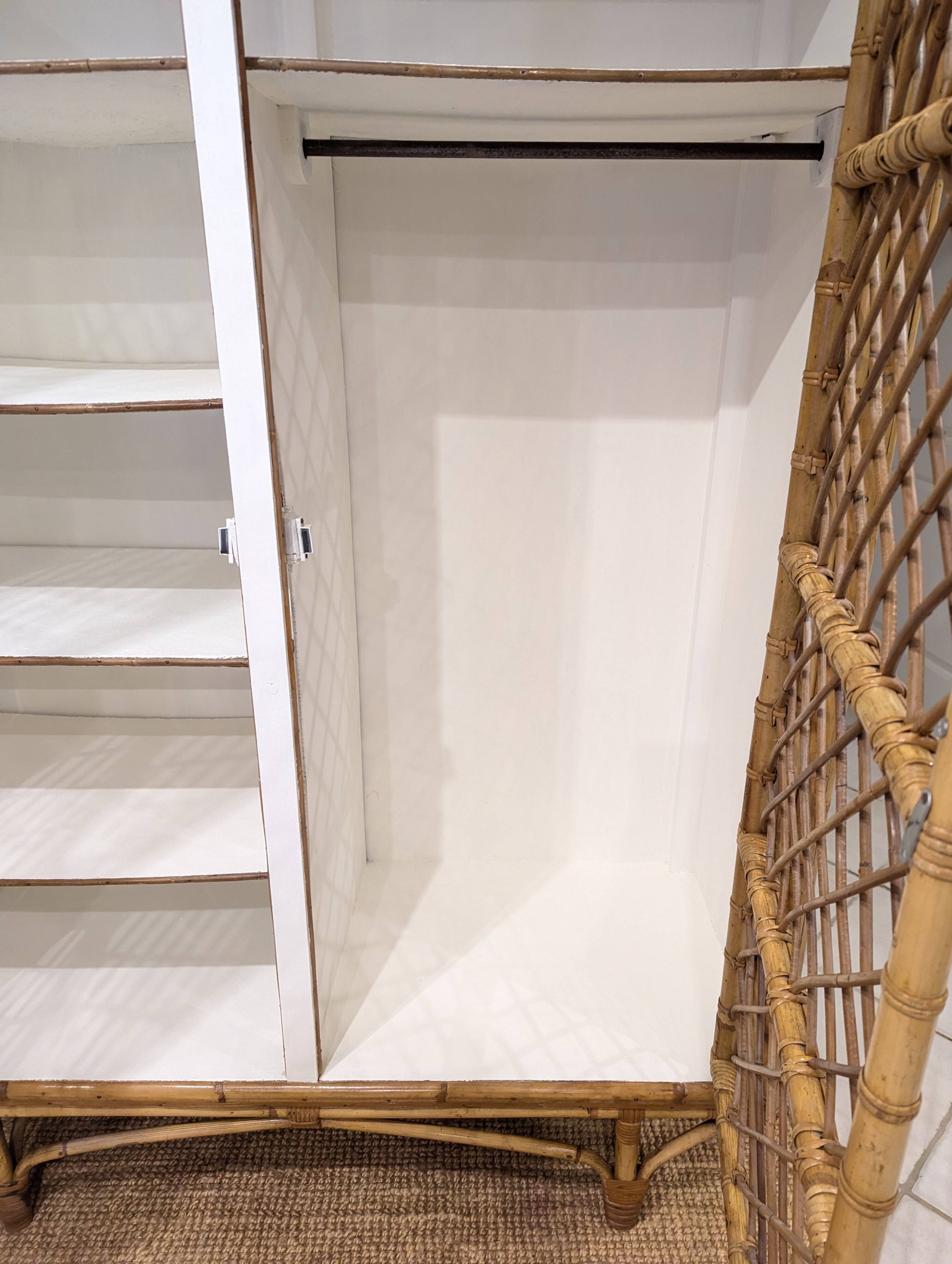 Rattan wardrobe