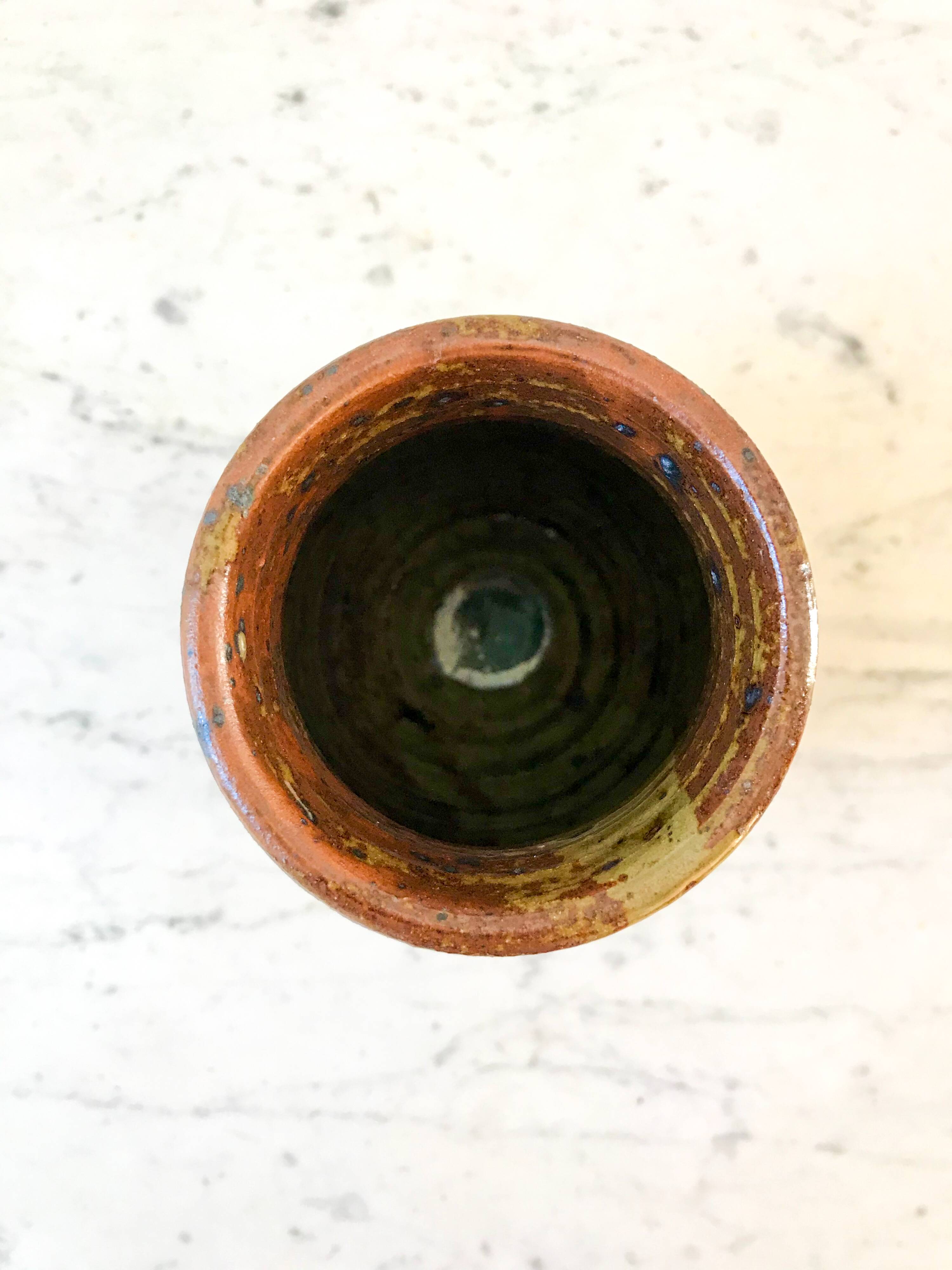 ceramic vase / handcrafted stoneware from the 70s