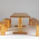 Table, bench and stools Les Arcs by Charlotte Perriand, France, 1960