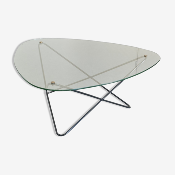 Glass coffee table model "Jasmin", Editions Airborne. 50 years