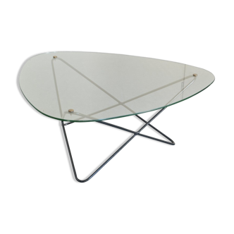 Glass coffee table model "Jasmin", Editions Airborne. 50 years