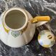 Teapot in porcelain of Limoges "forget-me-nots" old