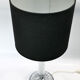 Table lamp glass er metal chrome 1970's