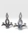 Pair of crystal candlesticks Vannes le Chatel Lorraine