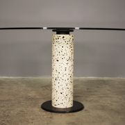 Round table with glass surface