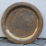 Plateau décoratif en bronze ciselé