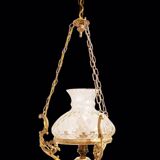 Neo-Louis XV style chandelier - Brass and blown glass