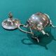 Silver-plated metal sugar bowl from England, 1950s.