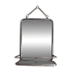 Barber mirror with shelf
