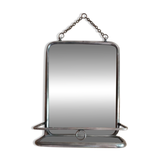 Barber mirror with shelf