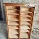 Antique filing cabinet with curtains – 1920s/30s – Beech