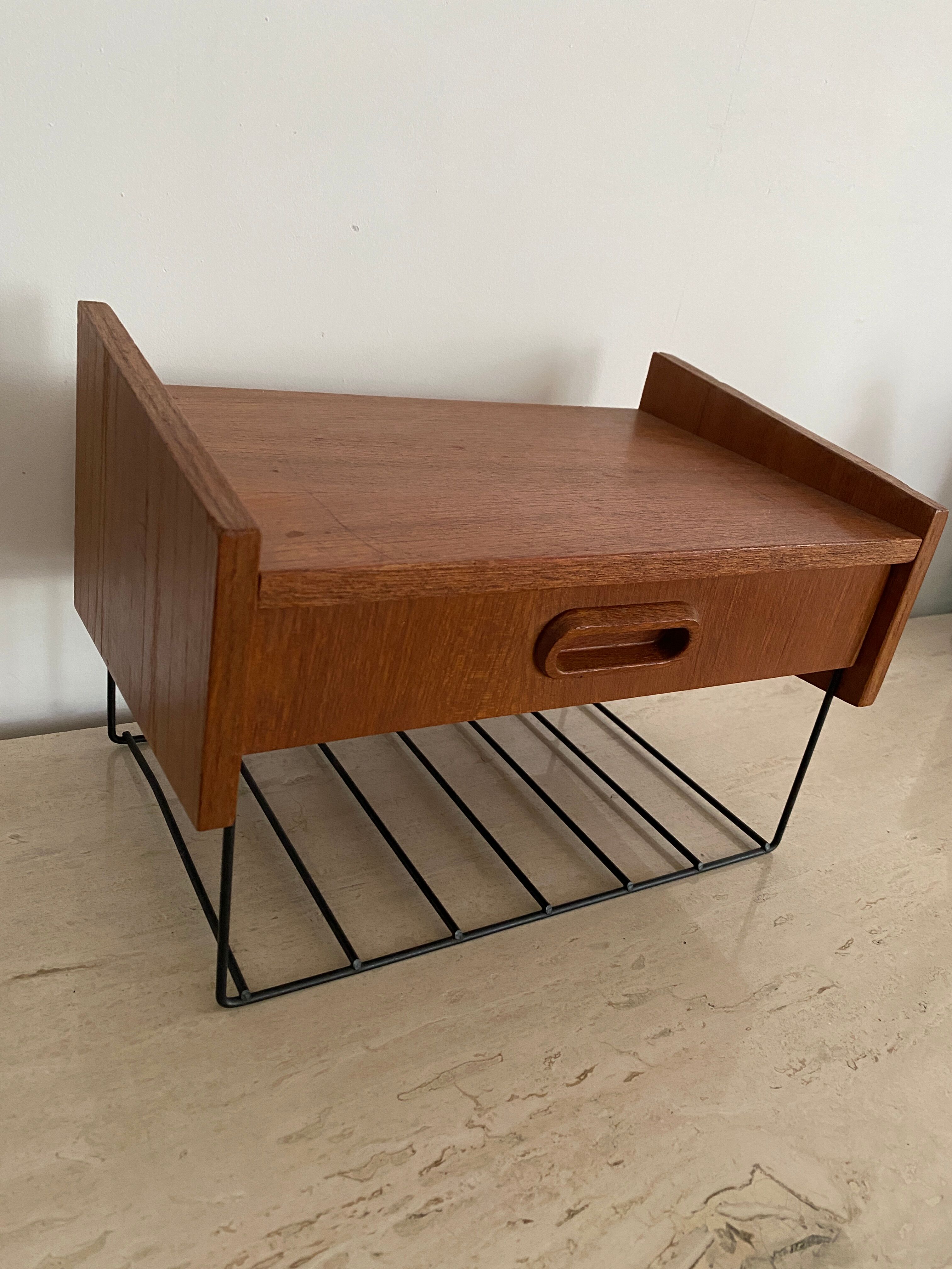Vintage teak wall shelf