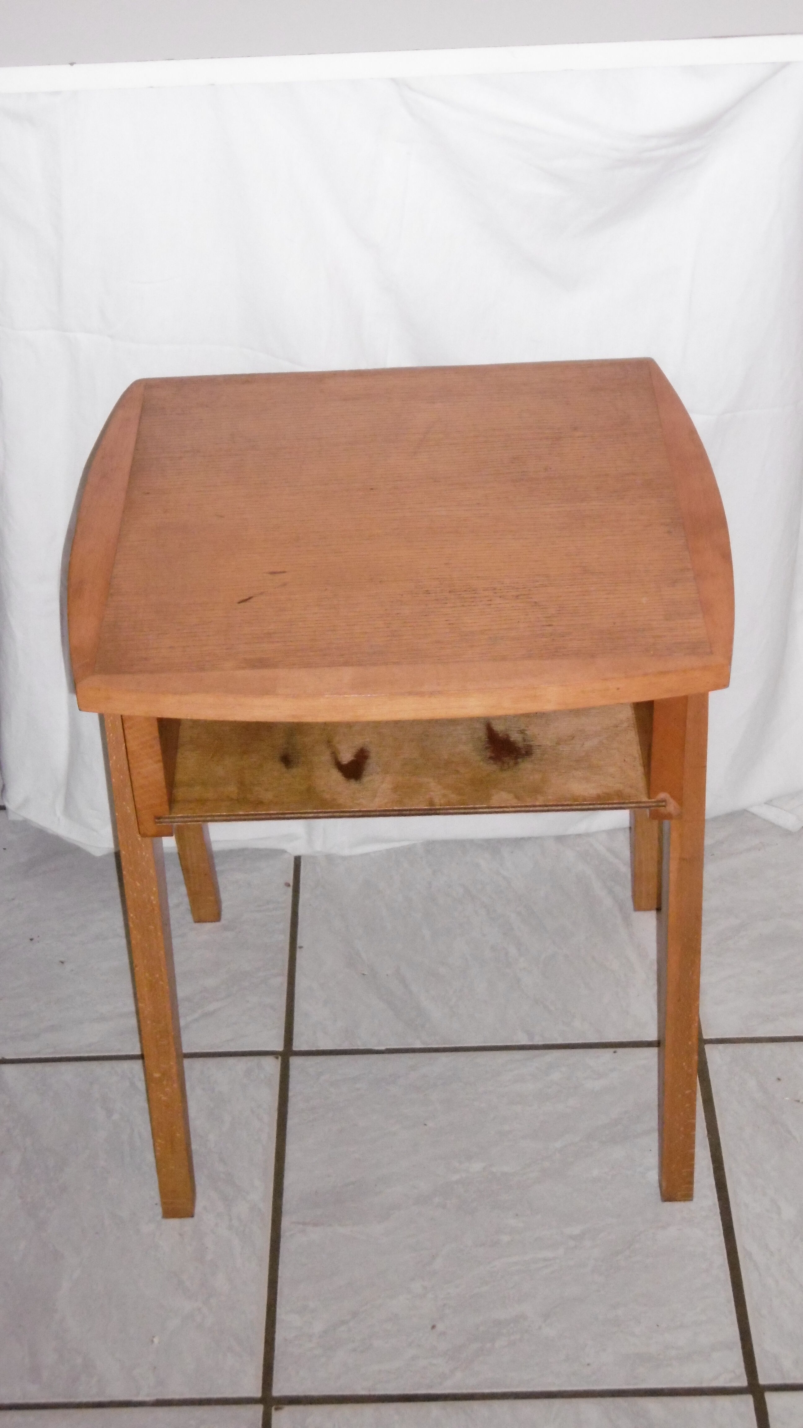 Scandinavian style in beech bedside table