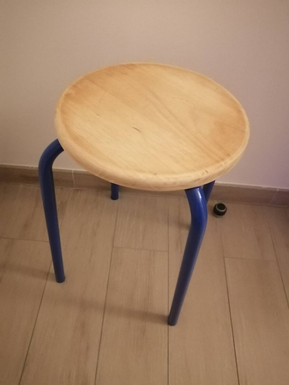 Tabouret vintage metal et bois