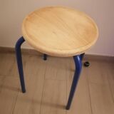 Vintage metal and wood stool