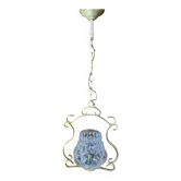 Vintage Molded Glass Suspension + Gold Metal Support #E511