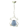 Vintage Molded Glass Suspension + Gold Metal Support #E511