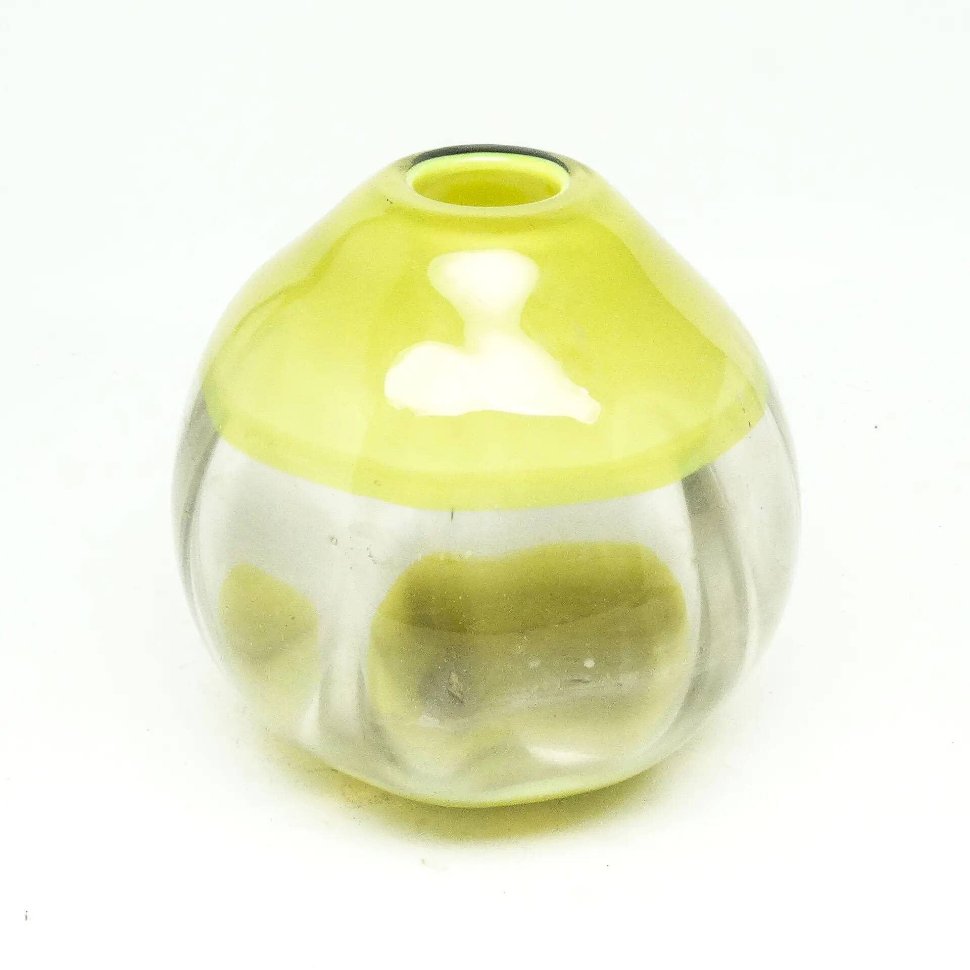 Optical vase, pressed glass, design by J. Drost, HSG Ząbkowice, Poland, 1970s