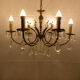 Six-light crystal chandelier
