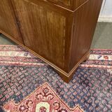 English two-piece mahogany bookcase from the 1950s
