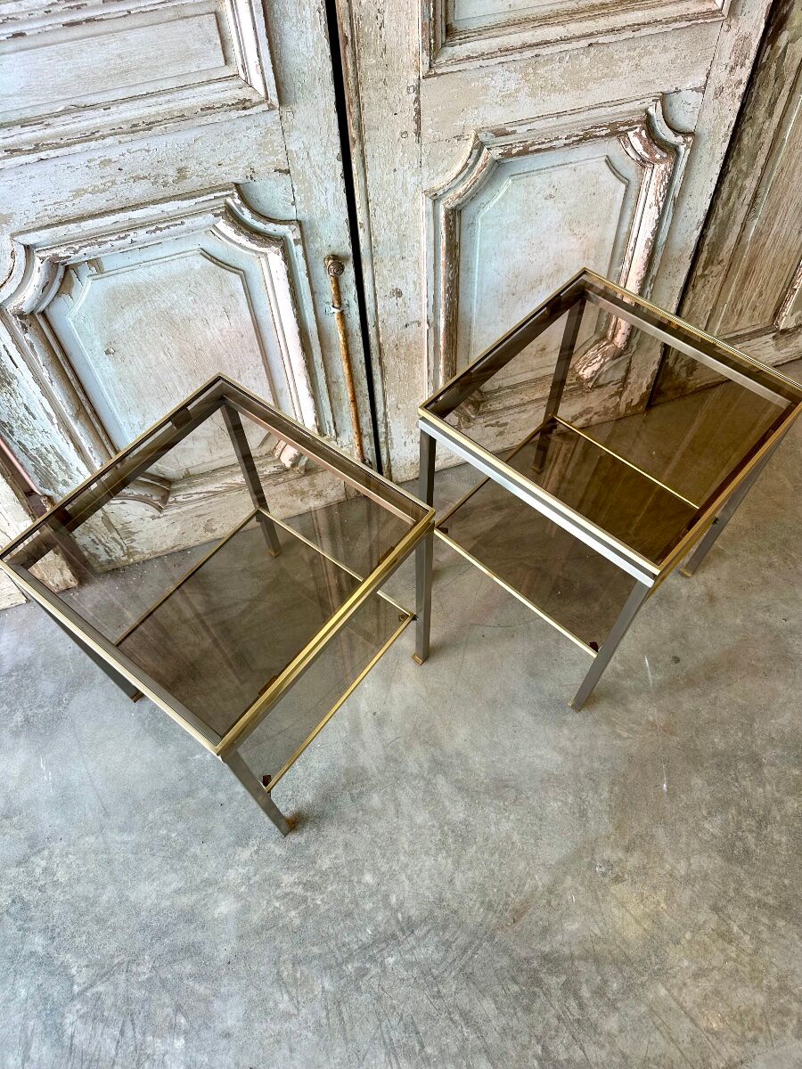 coffee table and pair of side tables by Guy Lefèvre for Maison Jansen