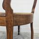 Set of 6 antique dining chairs in solid walnut, cane seats, 19th century.