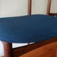 Pair of Lane Perception teak dining chairs in petrol blue-green, USA 1960s
