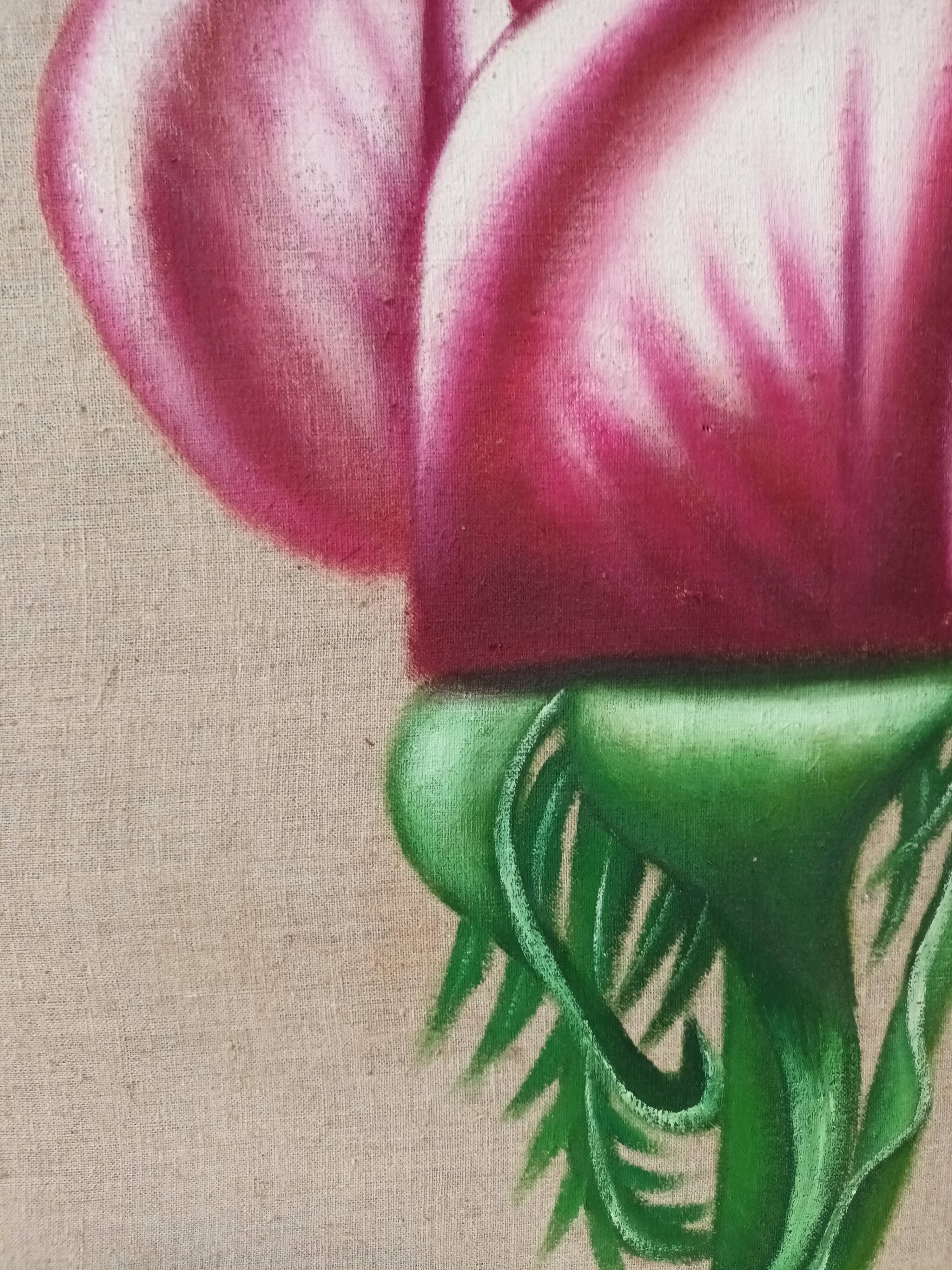 Pair of floral canvas