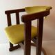 Art Deco armchair in wood and velvet