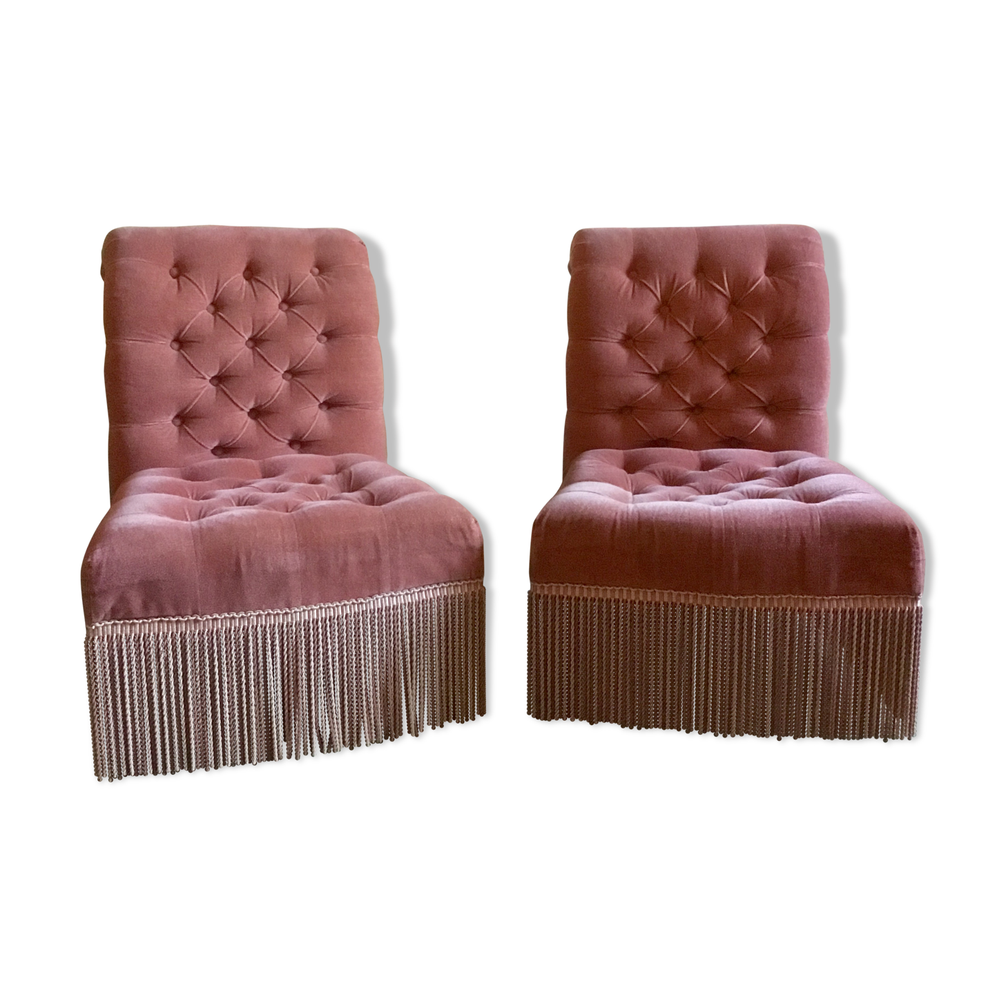 Pair of toad armchairs